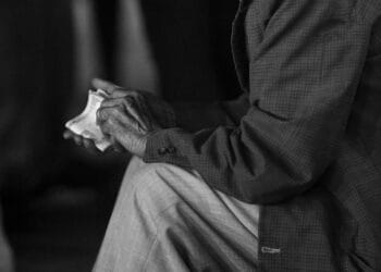 Man counting money