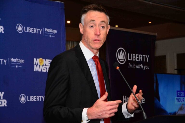 Liberty Kenya Holdings Chief Executive, Kieran Godden speaking during the Liberty pension conference held in Nairobi