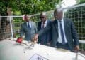 (L-R) Gilbert Sigei, Dean of Students Tenwek Hospital College School of Health Sciences, Equity Bomet branch Manager Richard Koech and Heatmax Energy Director Shellemiah Ouma inspect the newly installed gas cylinder at the college on Wednesday, January 29, 2025.