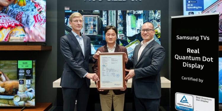 Samsung QLED TVs Earn ‘Real Quantum Dot Display’ Certification From TÜV Rheinland