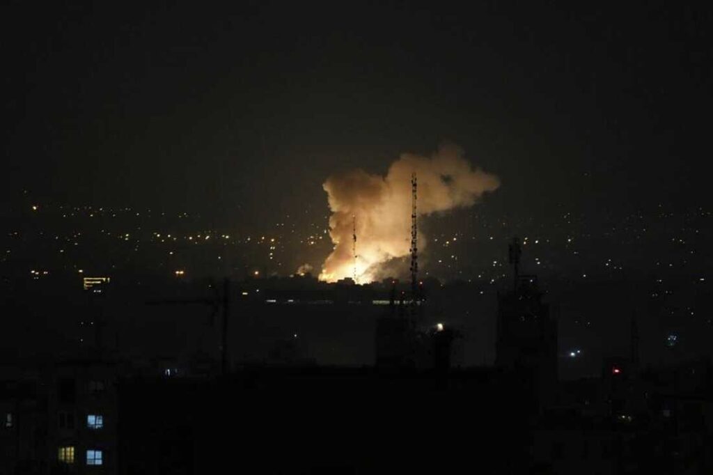 Smoke rises after an explosion in Tehran, Iran, Friday, June 13, 2025. Israel attacked Iran's capital early Friday, with explosions booming across Tehran. Vahid Salemi/AP