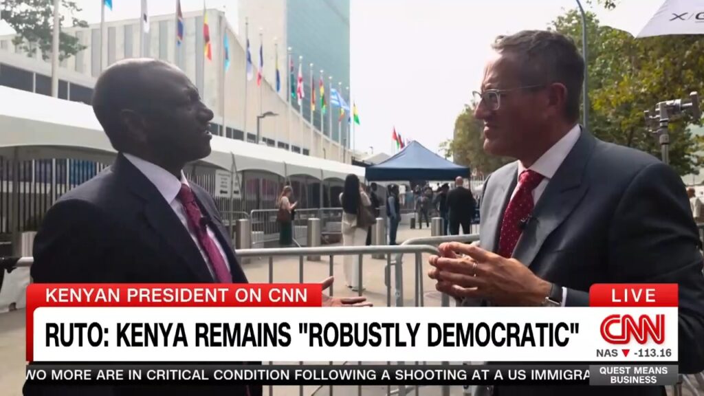 Ruto with Richard Quest