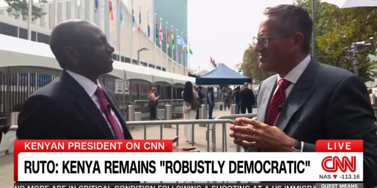 Ruto with Richard Quest