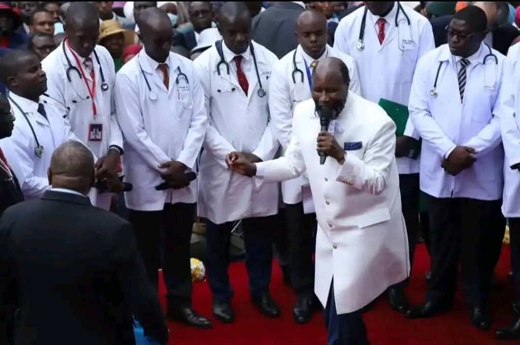 Prophet Owuor, with a contingent of doctors in Nakuru, to confirm his miracles over the New Year 2026 celebrations.