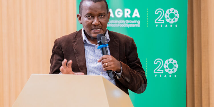 Principal Secretary for Irrigation Ephantus Kimotho delivers his remarks, highlighting government priorities around irrigation, food systems resilience, and regional collaboration