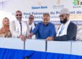 Right to left_ H.E. Amina Abdi Aden, Minister of Urban Planning and Housing of Djibouti Mohamed Ahmed, CEO of Salaam Group Jama Hersi, GM of Salaam African Bank President Mustafe Liiban, GM of Salaam Re