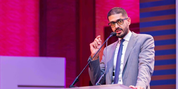 Saveer Vohra of Vohra Group delivers a keynote address during a breakfast meeting at Serena Hotel, Nairobi, to launch Stanbic Bank’s Family-Owned Business Proposition