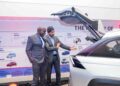 National Transport and Safety Authority, Director General - Nashon Kondiwa together with CFAO Mobility Kenya Managing Director Arvinder Reel during the unveiling of the new Suzuki Models Super Carry, Eeco and Across which are designed to provide Kenyans with affordable, fuel-efficient, and accessible mobility solutions