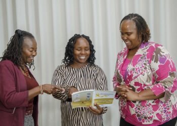 From L to R: Prof. Jessie Githang'a, Kenya Team Leader for the Early Warning Signs and Symptoms (EWSS) Project; Dr Joyfrida Chepchumba, Childhood Cancer Focal Person at the Ministry of Health; and Dr Doreen Karimi-Mutua, Paediatric Haematologist-Oncologist at Gertrude's Children's Hospital and Principal Investigator of the research, discuss key takeaways during the preliminary dissemination of research findings for the study on Factors Influencing Health-Seeking Behaviour Among Caregivers of Children with Cancer in Kenya, held at PrideInn Azure, Nairobi.